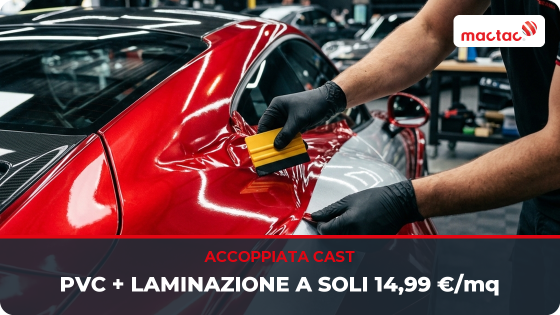 Accoppiata CAST: PVC + Laminazione a soli 14,99 €/mq